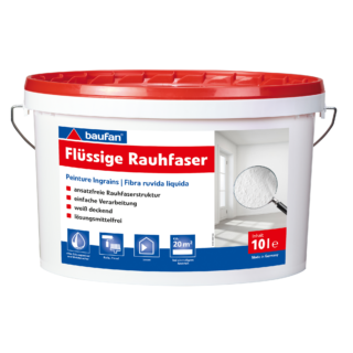 Baufan Flüssige Rauhfaser weiß matt 10 l