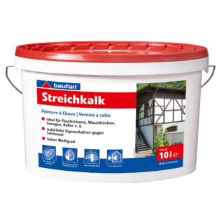 Baufan Streichkalk weiß matt 10 l