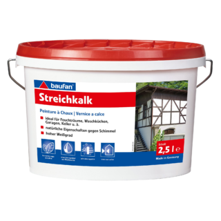 Baufan Streichkalk weiß matt 2,5 l