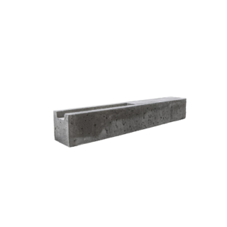 Beckers Betonzaun Anfangspfosten 'Standard' doppelseitig 13 x 13 x 130 cm grau