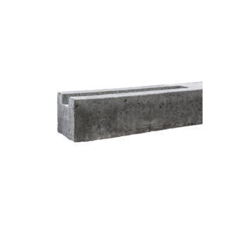 Beckers Betonzaun Anfangspfosten 'Standard' einseitig 11 x 11 x 170 cm grau