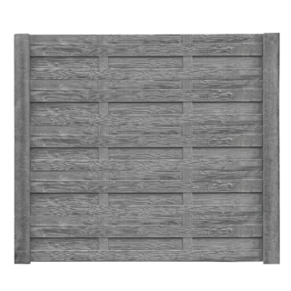 Beckers Betonzaun Betonzaunplatte 'Standard Elegant' 200 x 38,5 x 3,5 cm grau