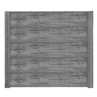 Beckers Betonzaun Betonzaunplatte 'Standard Flecht' 200 x 38,5 x 3,5 cm grau