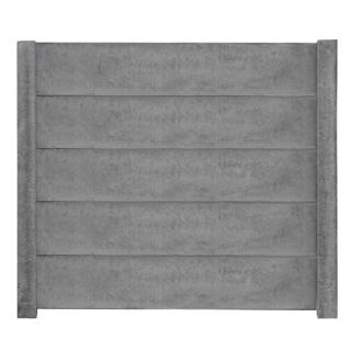 Beckers Betonzaun Betonzaunplatte 'Standard Stein' glatt 200 x 38,5 x 3,5 cm grau