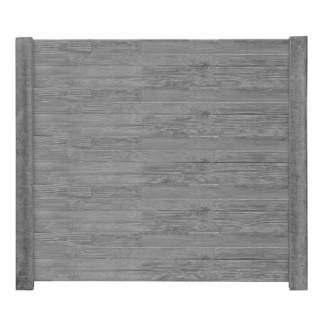 Beckers Betonzaun Betonzaunplatte 'Standard Timber' 200 x 38,5 x 3,5 cm grau