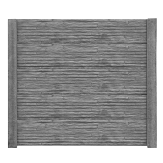 Beckers Betonzaun Betonzaunplatte 'Standard Toscana' 200 x 38,5 x 3,5 cm grau