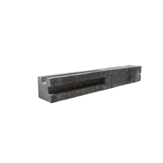Beckers Betonzaun Eckpfosten 'Standard' einseitig 11 x 11 x 80 cm grau