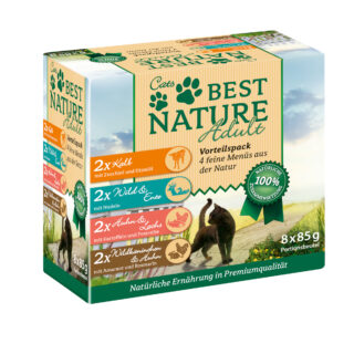 Best Nature Cats Multipack Pouches Mix of 4 - Sparpaket: 16 x 85 g