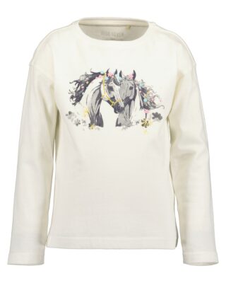 Blue Seven Langarmshirt Baumwolle, Glitzerdruck
