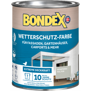 Bondex Wetterschutzfarbe achatgrau 750 ml