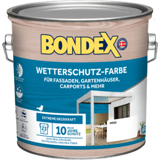 Bondex Wetterschutzfarbe weiß 2,5 l