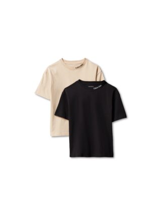 Calvin Klein Jeans T-Shirt Packung, 2 Regular Fit, reine Baumwolle, gestickter Logoschriftzug
