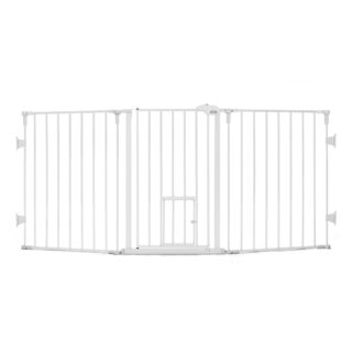 Carlson Flexi extrabreites Absperrgitter mit Kleintiertür - B 132,08 - 193,04 x H 71,12 cm