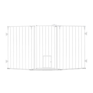 Carlson Flexi extrahohes Absperrgitter mit Kleintiertür - B 132,08 - 193,04 x H 96,52 cm