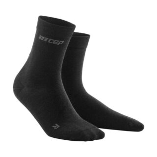 CEP Allday Recovery Kompressionssocken Mid Cut Schwarz Gr. 37-40 für schnelle Regeneration nach dem Laufen