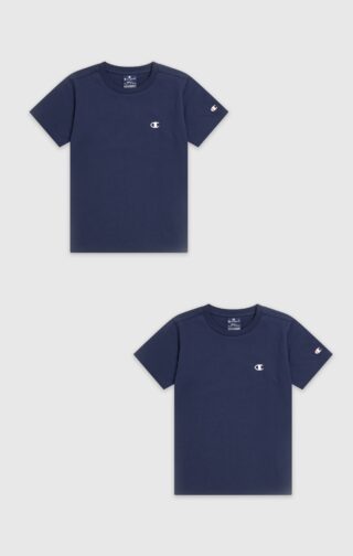 Champion T-Shirt Packung, 2 Stk. 2er-Pack, Kurzarm, mit Rundhalsausschnitt, aus Baumwolle