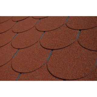 Charvat Bitumen-Biberschindeln rot 33,3 x 100 cm