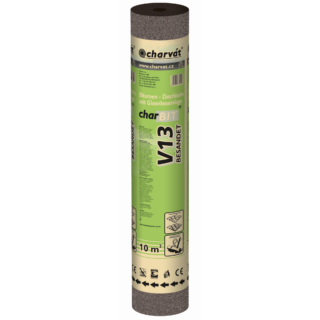 Charvat Bitumen-Dachbahn 'charBIT V13' besandet schwarz 100 x 1000 cm