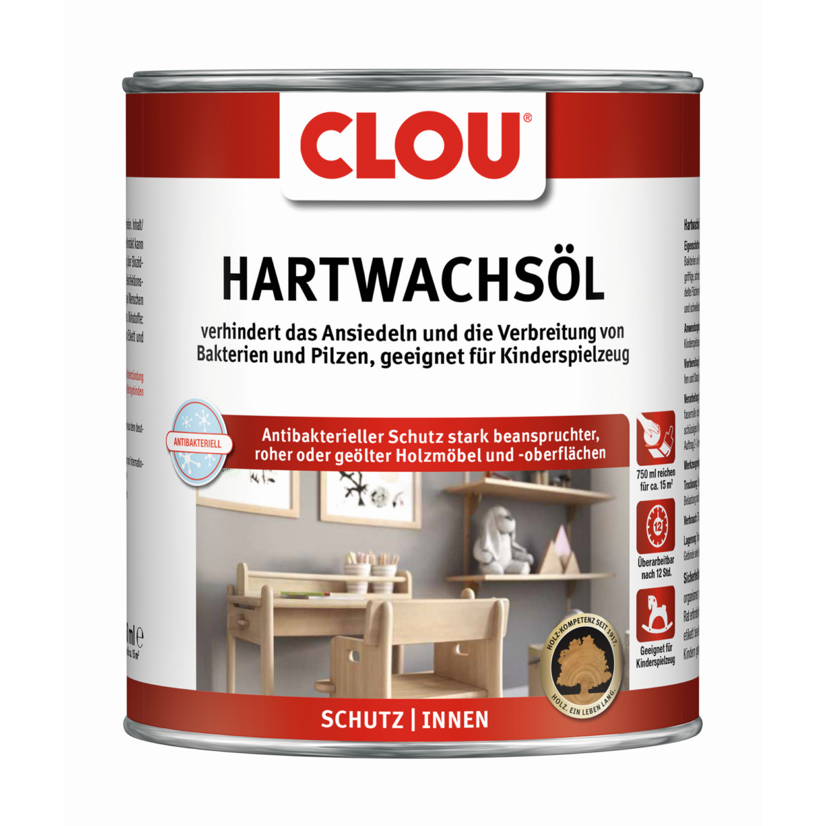 Clou Hartwachs-ÖL antibakteriell 750 ml