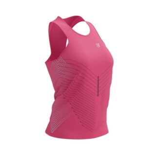 Compressport Performance Singlet Damen L - Pink, Atmungsaktiv & Leicht für Läufer