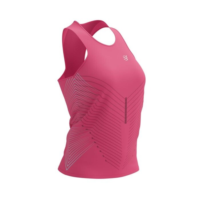 Compressport Performance Singlet Damen L - Pink, Atmungsaktiv & Leicht für Läufer