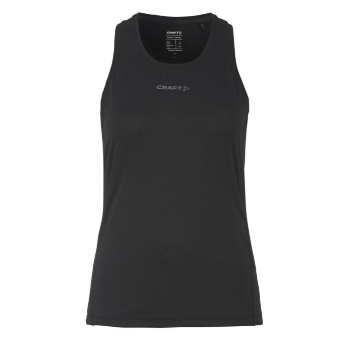 Craft ADV Essence Damen Lauf-Top Schwarz – Bequemer, freier Bewegungslauf-Singlet für optimale Performance