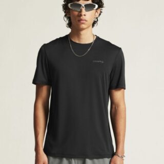 Craft CORE Essence SS Laufshirt Herren, leicht, atmungsaktiv, schwarz, Gr. S – Perfekt für schnelles und komfortables Lauftraining
