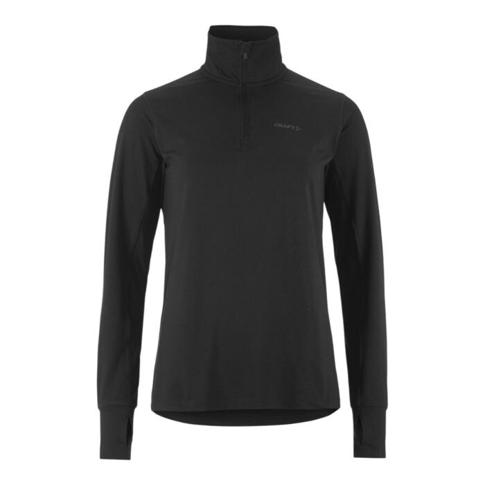 Craft Flow HZ LS Shirt Gr. L Schwarz Damen