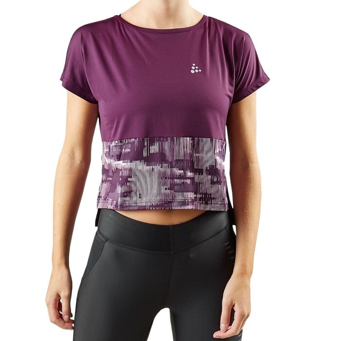 Craft Lux SS Damen-T-Shirt M Tune/Misty – Bequeme Lauf-Trainingsbekleidung, atmungsaktiv und leicht