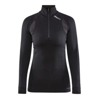 Craft Pro Active Extreme X Zip LS Tee Gr. L Schwarz Damen