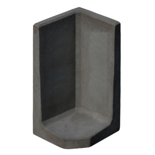 Diephaus L-Stein-Ecke Beton anthrazit 100 x 50 x 50 x 7 cm