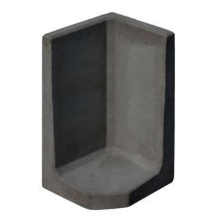 Diephaus L-Stein-Ecke Beton anthrazit 80 x 50 x 50 x 7 cm