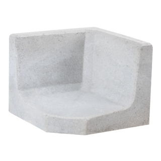 Diephaus L-Stein-Ecke Beton grau 30 x 40 x 40 x 7 cm