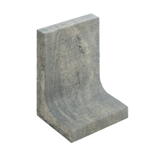 Diephaus L-Stein Mini Beton weiß/schwarz 35 x 25 x 20 x 5 cm