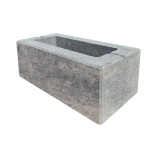 Diephaus Mauerstein 'T-Wall Easy' Beton weiß/schwarz 40 x 20 x 20 cm