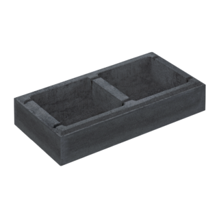 Diephaus Mauerstein 'T-Wall Line' Beton basaltfarben 50 x 25 x 10 cm
