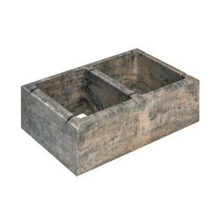 Diephaus Mauerstein 'T-Wall Linear Maxi' muschelkalkfarben 60 x 40 x 20 cm