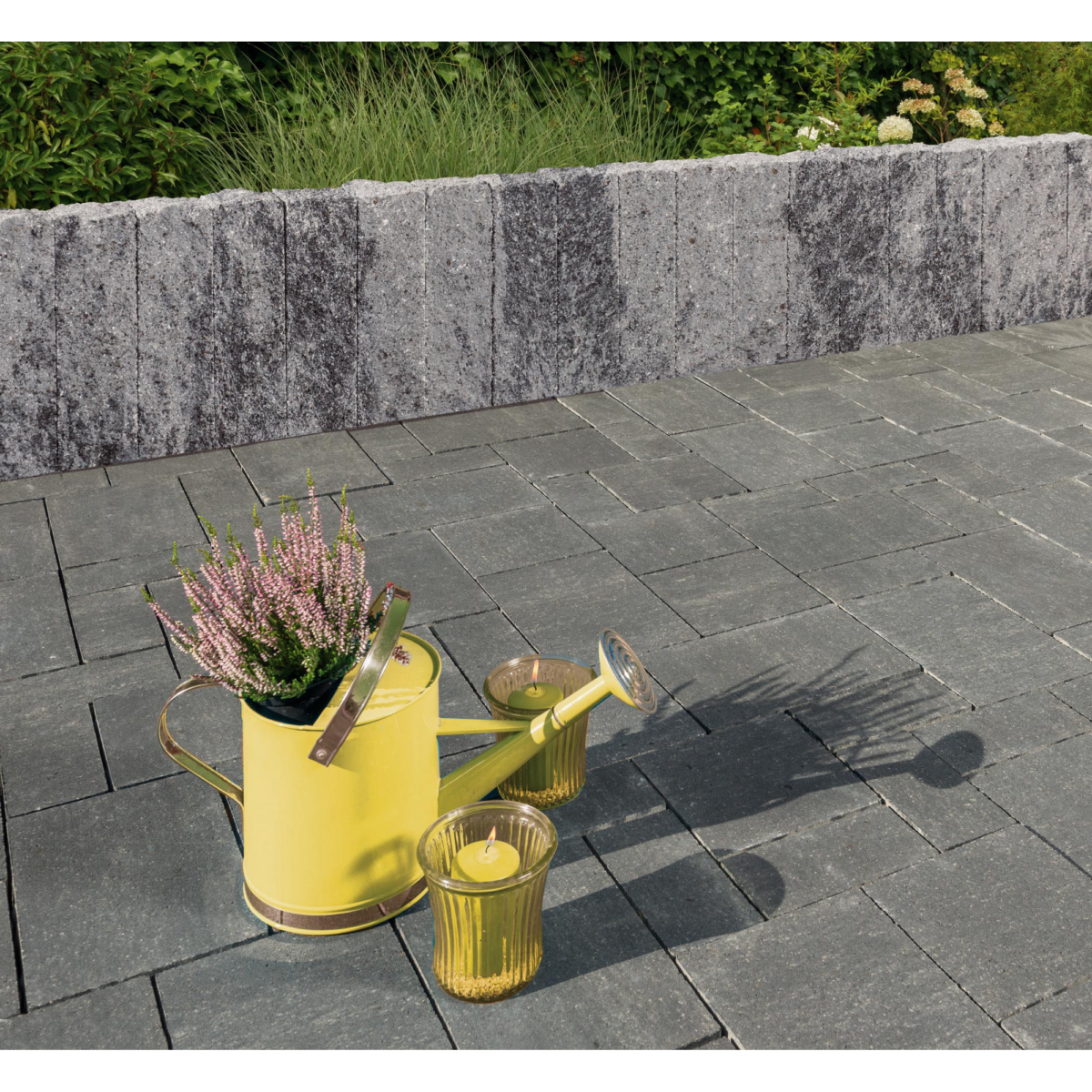 Diephaus Mauerstein 'T-Wall Pico' Beton schwarz/weiß 20 x 10 x 10 cm