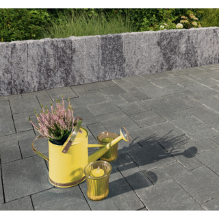 Diephaus Mauerstein 'T-Wall Pico' Beton schwarz/weiß 40 x 10 x 10 cm