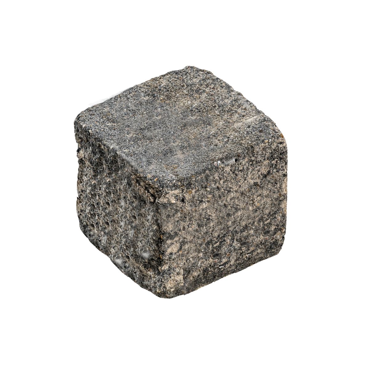 Diephaus Mauerstein 'T-Wall Quarry Block' weiß/schwarz 20 x 20 x 20 cm