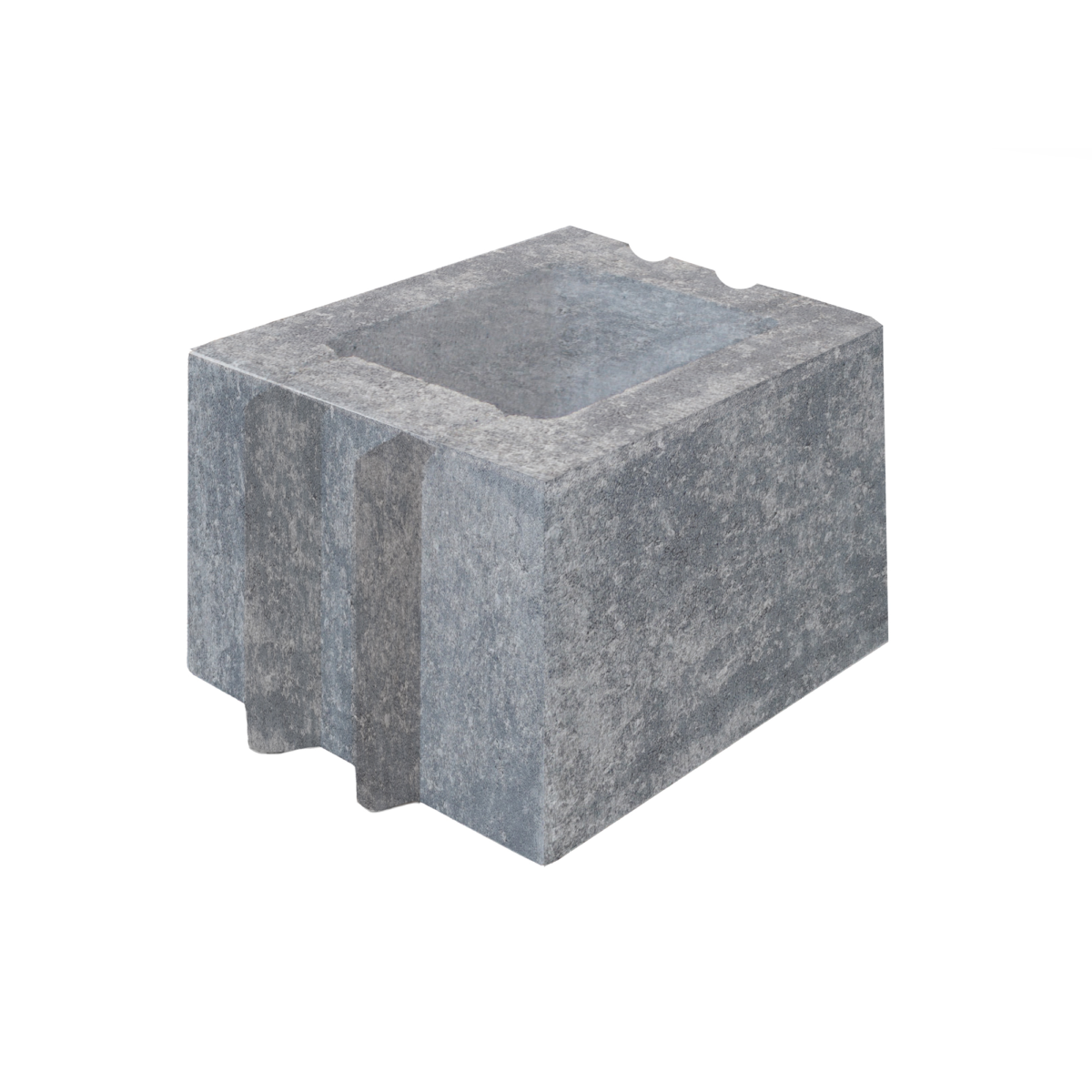 Diephaus Mauerstein 'T-Wall System HS' Beton schwarz/weiß 25 x 25 x 20 cm