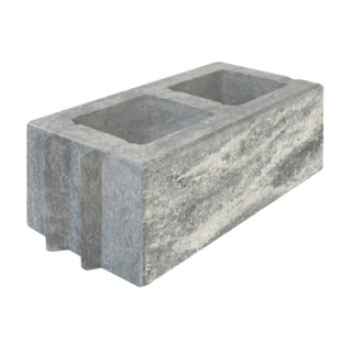Diephaus Mauerstein 'T-Wall System NS' Beton schwarz/weiß 50 x 25 x 20 cm