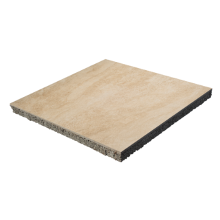 Diephaus Terrassenplatte 'T-Court Connected' perlmuttfarben 60 x 60 x 4 cm