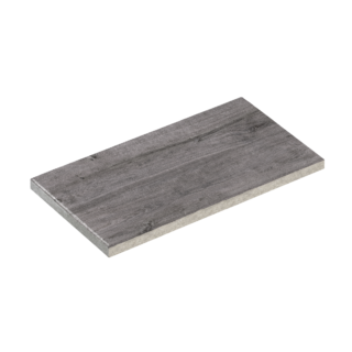 Diephaus Terrassenplatte 'T-Court Fine Wood' Beton Holzoptik mittelgrau 60 x 30 x 4 cm