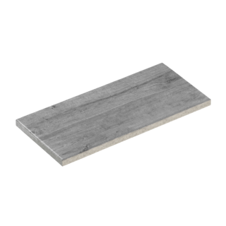 Diephaus Terrassenplatte 'T-Court Fine Wood' Beton Holzoptik mittelgrau 80 x 40 x 4 cm