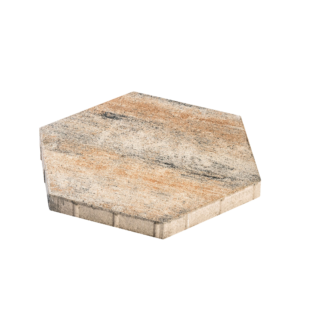 Diephaus Terrassenplatte 'T-Court Hexagon' Beton muschelkalkfarben 46 x 40 x 4 cm