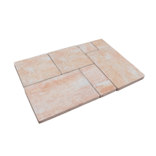 Diephaus Terrassenplatte 'T-Court Multi' Beton sandsteinfarben 121 x 80 x 5 cm