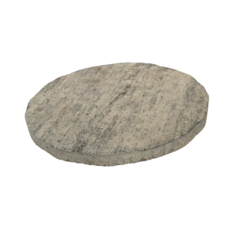 Diephaus Trittplatte 'T-Court Trittst' Beton weiß/schwarz Ø 40 x 3 cm