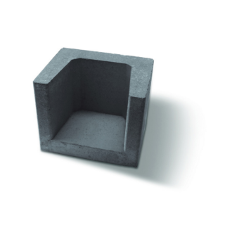 Diephaus U-Stein-Ecke Beton grau 40 x 40 x 40 cm
