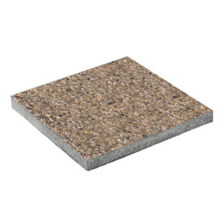 Diephaus Waschbeton-Terrassenplatte braun/bunt 40 x 40 x 4 cm